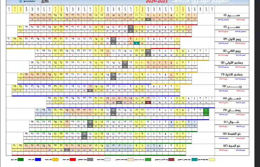 تقويم الرفاعي 1445 تحميل كامل