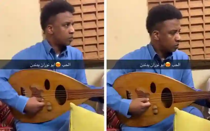 محمد نور يظهر وهو يعزف لحن جميل على العود